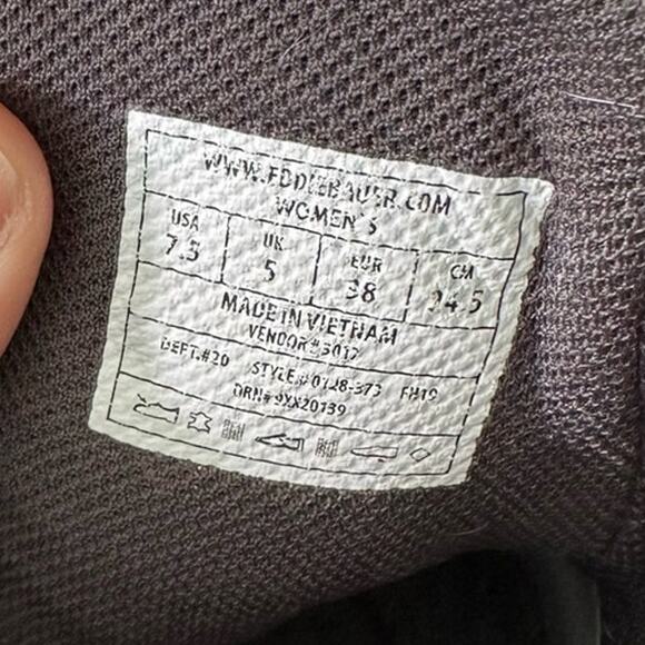 Eddie Bauer Covey Tweed and Leather Boots Size 7.5 Black Gray - Picture 9 of 9